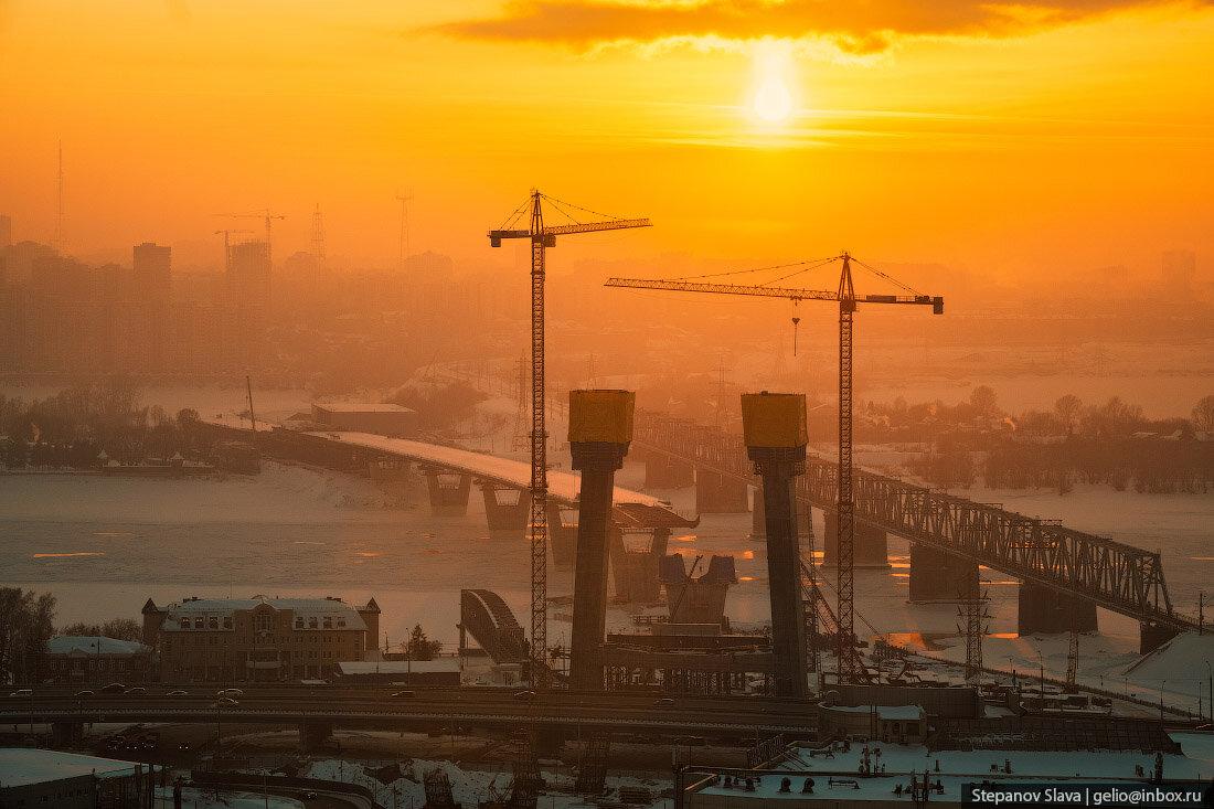 Фото Новосибирский фотограф Слава Степанов снял стройку четвёртого моста через Обь 8